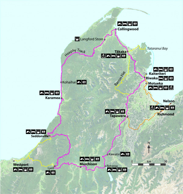 Kahurangi 500 map Kennett Brothers